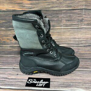UGG Adirondack II Women's Black Gray Waterproof Leather Snow Boots
